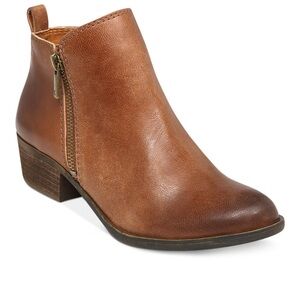 Women’s Lucky Brand Basel Ankle Bootie Toffee Leather Sz 9